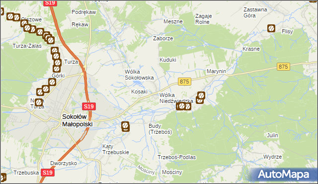 mapa Wólka Niedźwiedzka, Wólka Niedźwiedzka na mapie Targeo