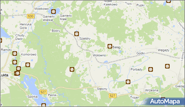 mapa Wołowno, Wołowno na mapie Targeo