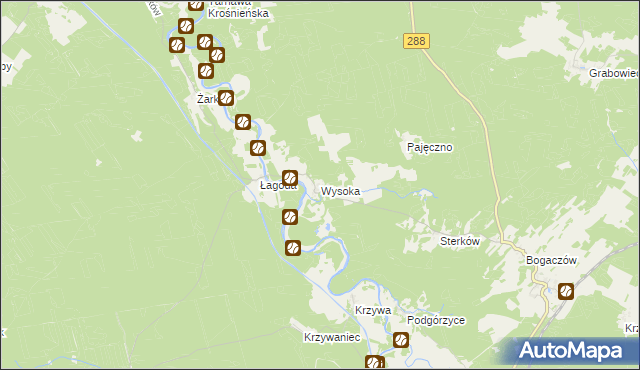mapa Wysoka gmina Nowogród Bobrzański, Wysoka gmina Nowogród Bobrzański na mapie Targeo