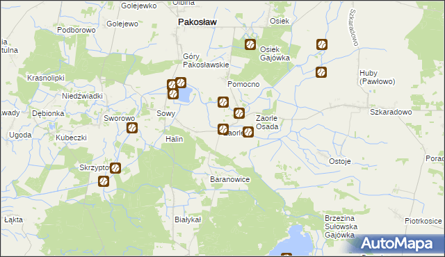 mapa Zaorle, Zaorle na mapie Targeo