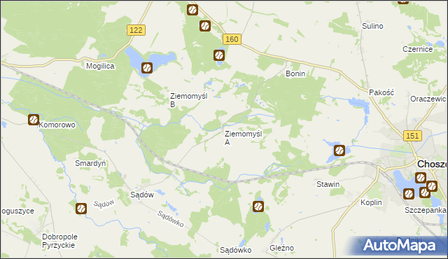 mapa Ziemomyśl A, Ziemomyśl A na mapie Targeo