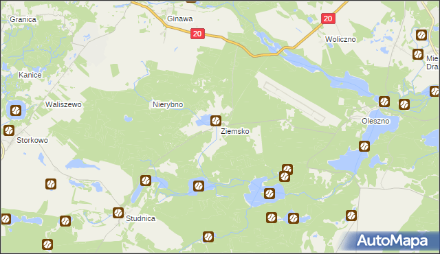 mapa Ziemsko, Ziemsko na mapie Targeo