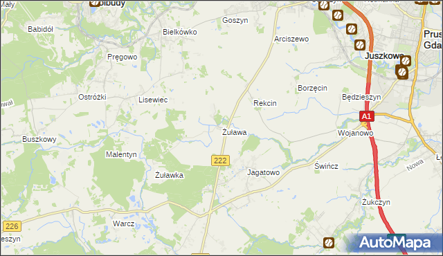mapa Żuława, Żuława na mapie Targeo