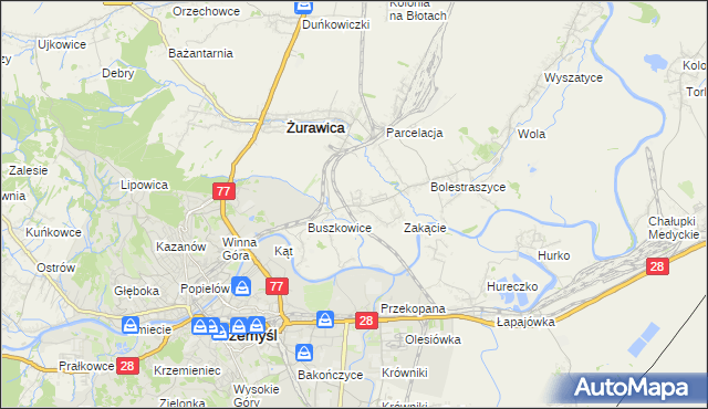 mapa Buszkowiczki, Buszkowiczki na mapie Targeo