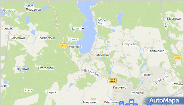 mapa Charzykowy, Charzykowy na mapie Targeo