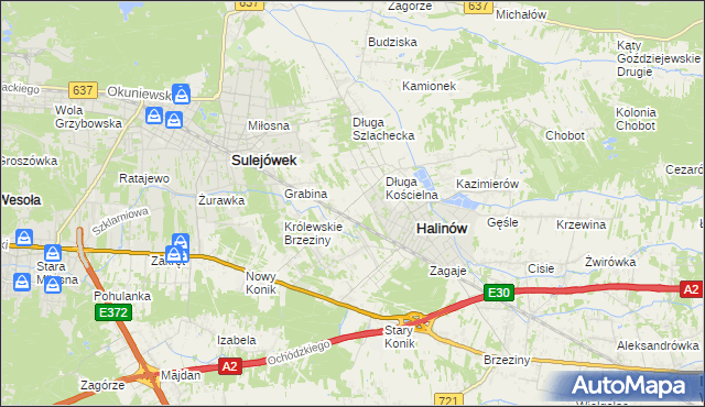 mapa Józefin gmina Halinów, Józefin gmina Halinów na mapie Targeo