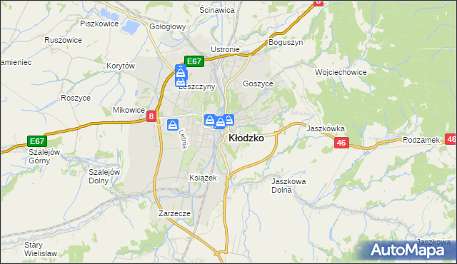 mapa Kłodzka, Kłodzko na mapie Targeo