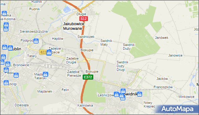 mapa Kolonia Świdnik Mały, Kolonia Świdnik Mały na mapie Targeo