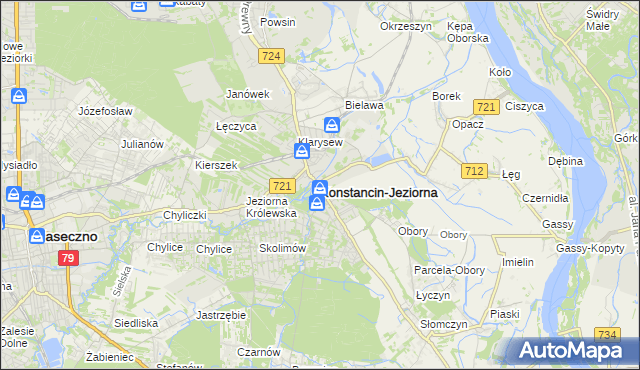 mapa Konstancin-Jeziorna, Konstancin-Jeziorna na mapie Targeo