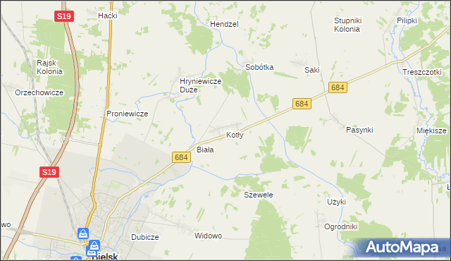 mapa Kotły, Kotły na mapie Targeo