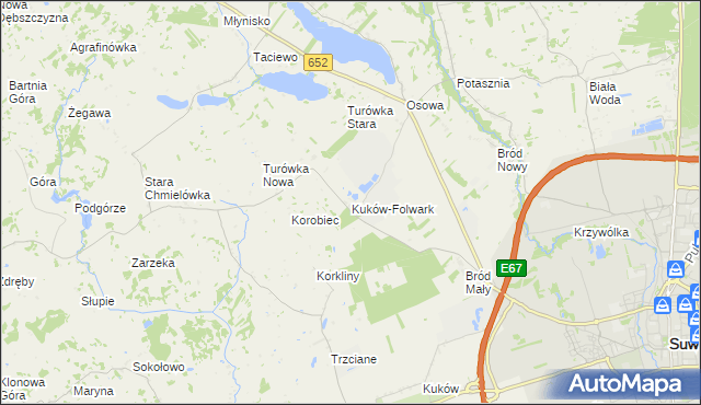 mapa Kuków-Folwark, Kuków-Folwark na mapie Targeo