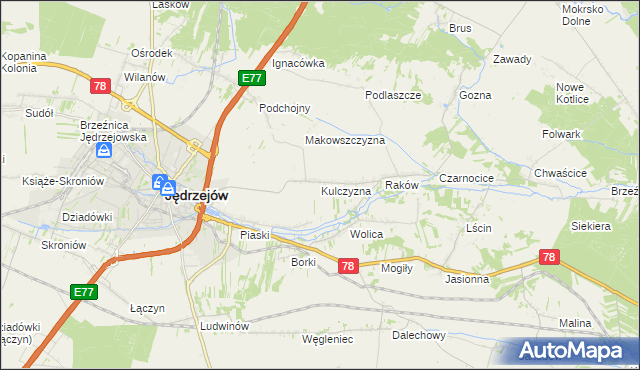 mapa Kulczyzna, Kulczyzna na mapie Targeo