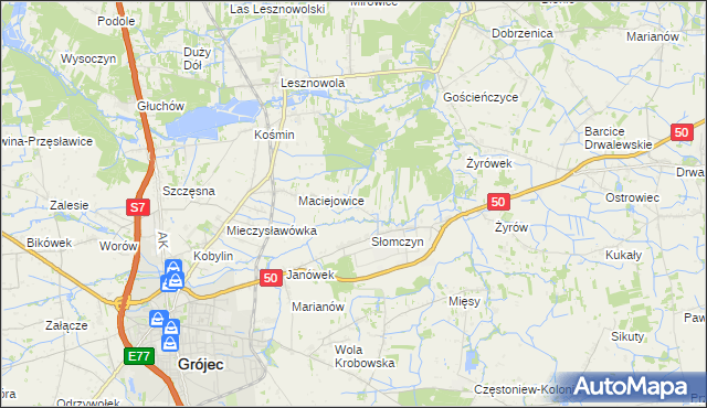mapa Lisówek gmina Grójec, Lisówek gmina Grójec na mapie Targeo