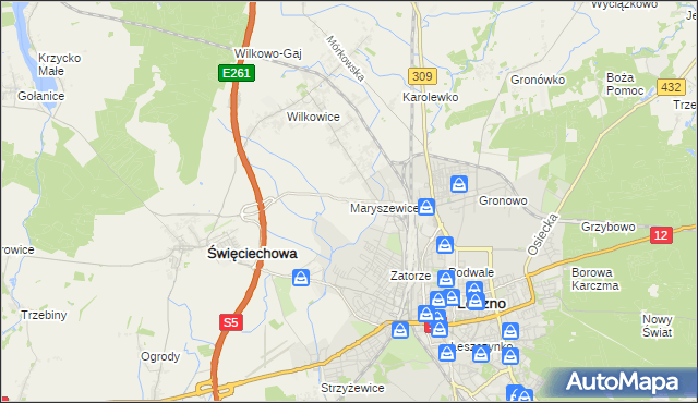 mapa Maryszewice, Maryszewice na mapie Targeo