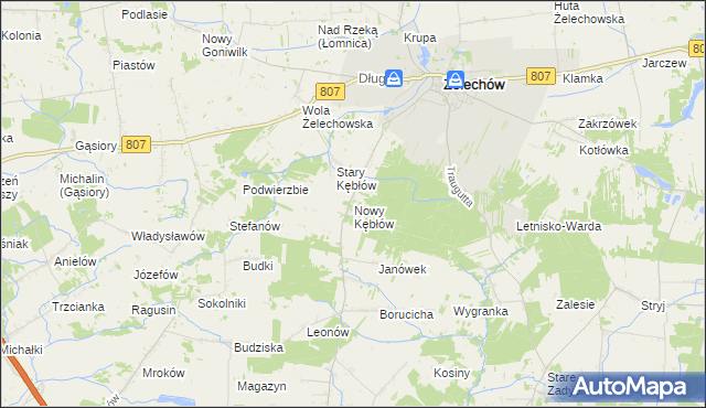 mapa Nowy Kębłów, Nowy Kębłów na mapie Targeo