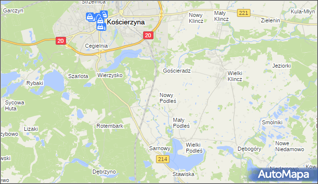 mapa Nowy Podleś, Nowy Podleś na mapie Targeo