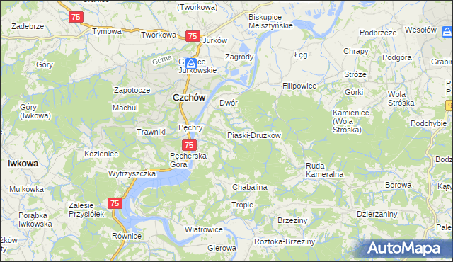 mapa Piaski-Drużków, Piaski-Drużków na mapie Targeo