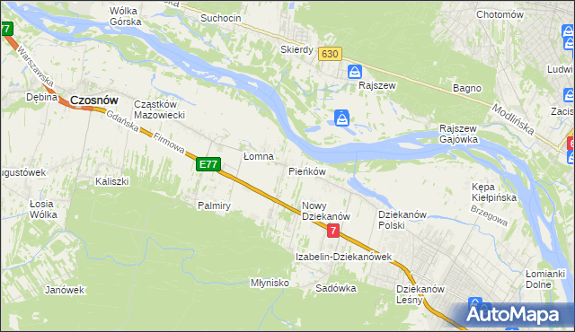 mapa Pieńków, Pieńków na mapie Targeo