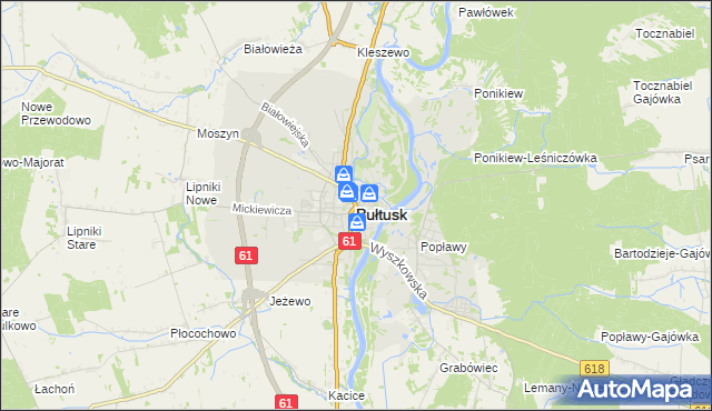 mapa Pułtusk, Pułtusk na mapie Targeo