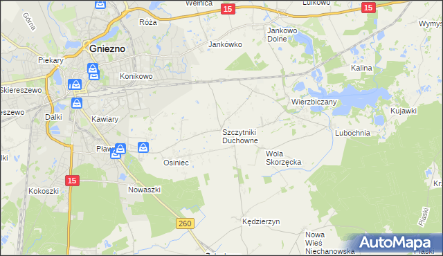 mapa Szczytniki Duchowne, Szczytniki Duchowne na mapie Targeo
