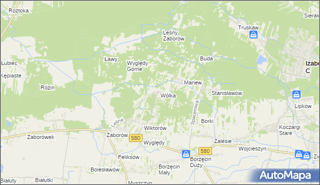 mapa Wólka gmina Leszno, Wólka gmina Leszno na mapie Targeo