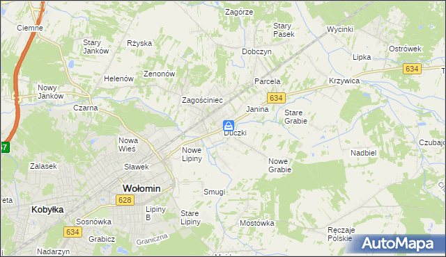 mapa Duczki, Duczki na mapie Targeo