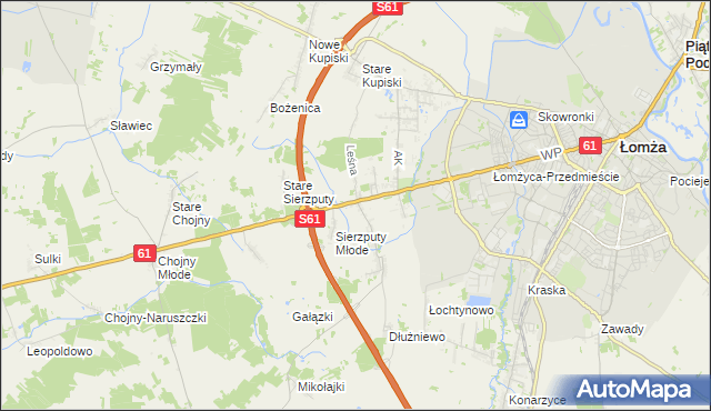 mapa Janowo gmina Łomża, Janowo gmina Łomża na mapie Targeo