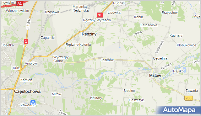 mapa Jaskrów, Jaskrów na mapie Targeo