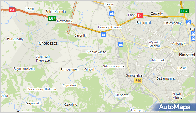 mapa Krupniki, Krupniki na mapie Targeo