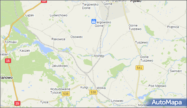 mapa Mortęgi, Mortęgi na mapie Targeo