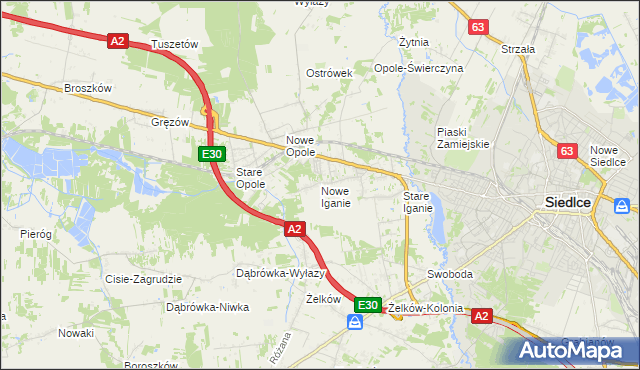 mapa Nowe Iganie, Nowe Iganie na mapie Targeo