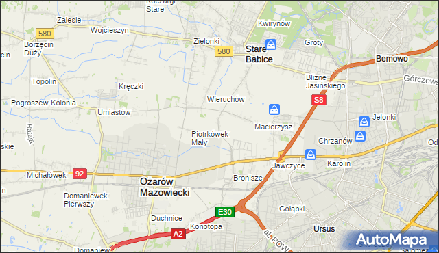 mapa Piotrkówek Duży, Piotrkówek Duży na mapie Targeo