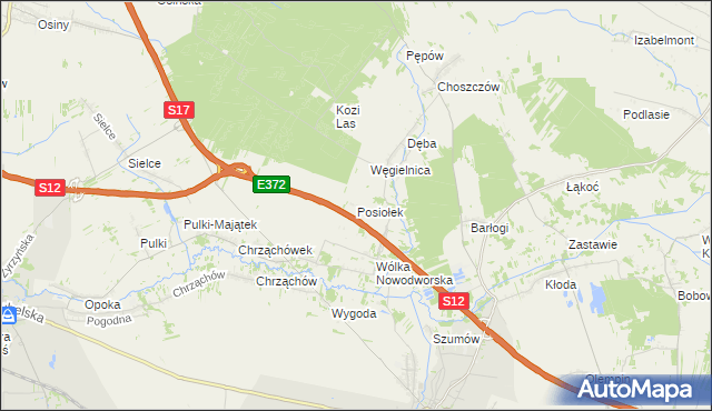 mapa Posiołek, Posiołek na mapie Targeo
