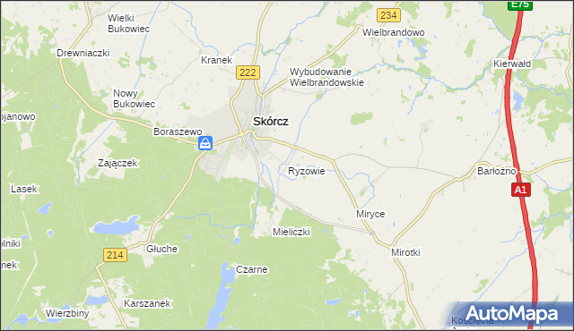 mapa Ryzowie, Ryzowie na mapie Targeo