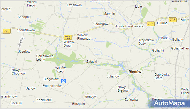 mapa Tomczyce gmina Błędów, Tomczyce gmina Błędów na mapie Targeo