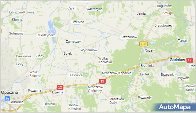 mapa Wólka Karwicka, Wólka Karwicka na mapie Targeo