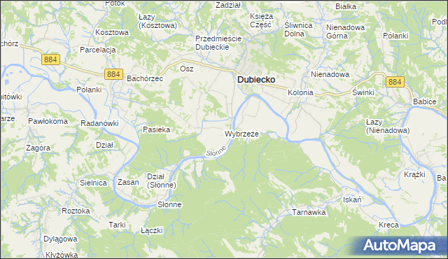 mapa Wybrzeże, Wybrzeże na mapie Targeo