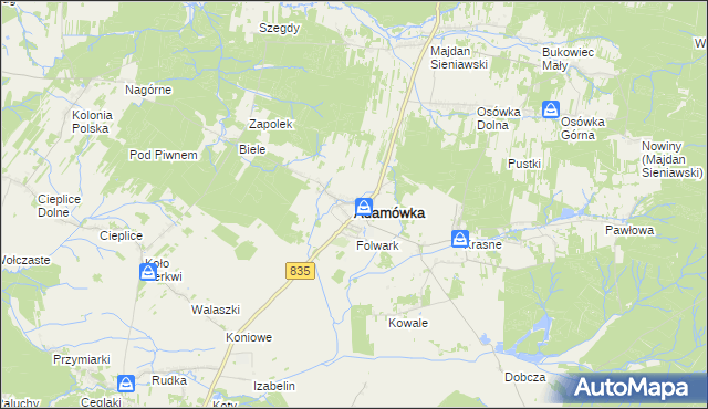 mapa Adamówka powiat przeworski, Adamówka powiat przeworski na mapie Targeo