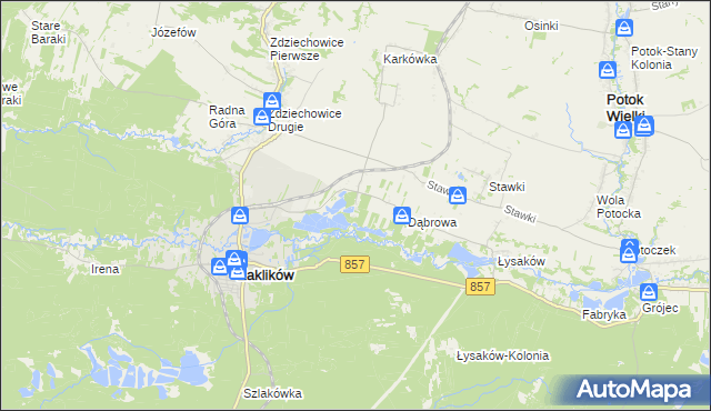 mapa Antoniówka gmina Zaklików, Antoniówka gmina Zaklików na mapie Targeo