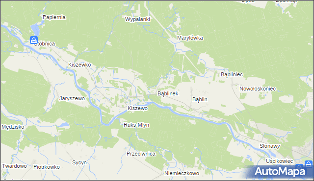 mapa Bąblinek, Bąblinek na mapie Targeo