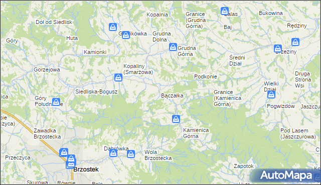 mapa Bączałka, Bączałka na mapie Targeo