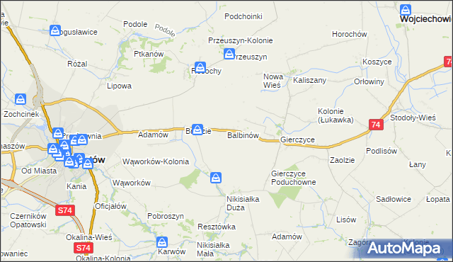 mapa Balbinów, Balbinów na mapie Targeo