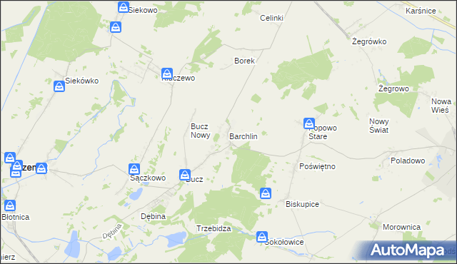 mapa Barchlin, Barchlin na mapie Targeo