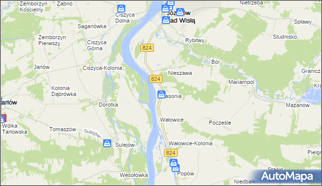 mapa Basonia, Basonia na mapie Targeo