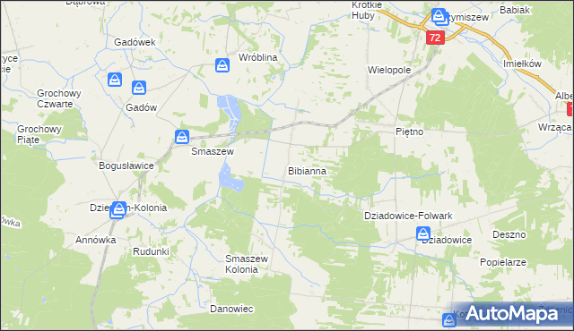 mapa Bibianna, Bibianna na mapie Targeo