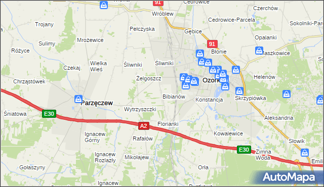 mapa Bibianów, Bibianów na mapie Targeo