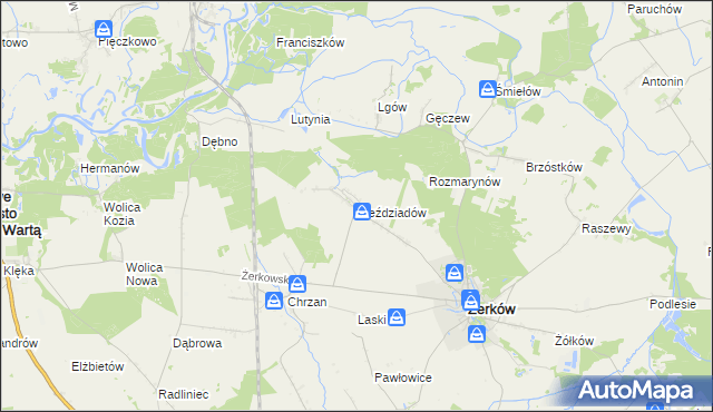 mapa Bieździadów, Bieździadów na mapie Targeo