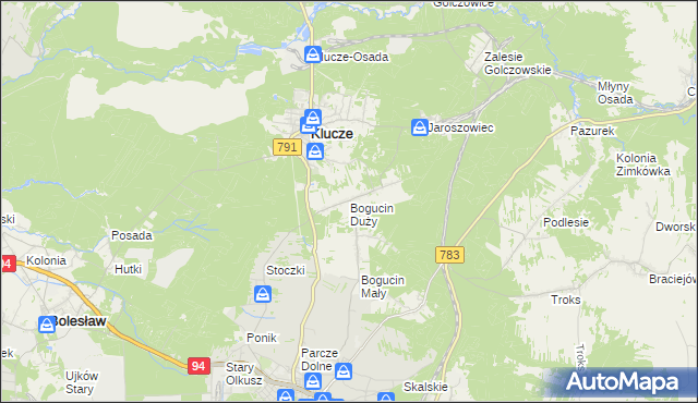 mapa Bogucin Duży, Bogucin Duży na mapie Targeo
