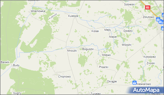 mapa Boguszki gmina Trzcianne, Boguszki gmina Trzcianne na mapie Targeo