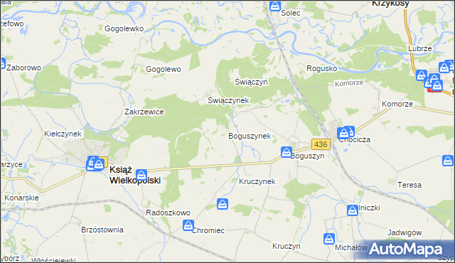 mapa Boguszynek, Boguszynek na mapie Targeo